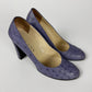 Prada Lila Ostrich Leather Curvy Mary Janes Heels SS 2000 - 39 IT/39,5 EU