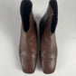 Prada Brown Square Toe Leather Boots FW 2000 - 41 EU