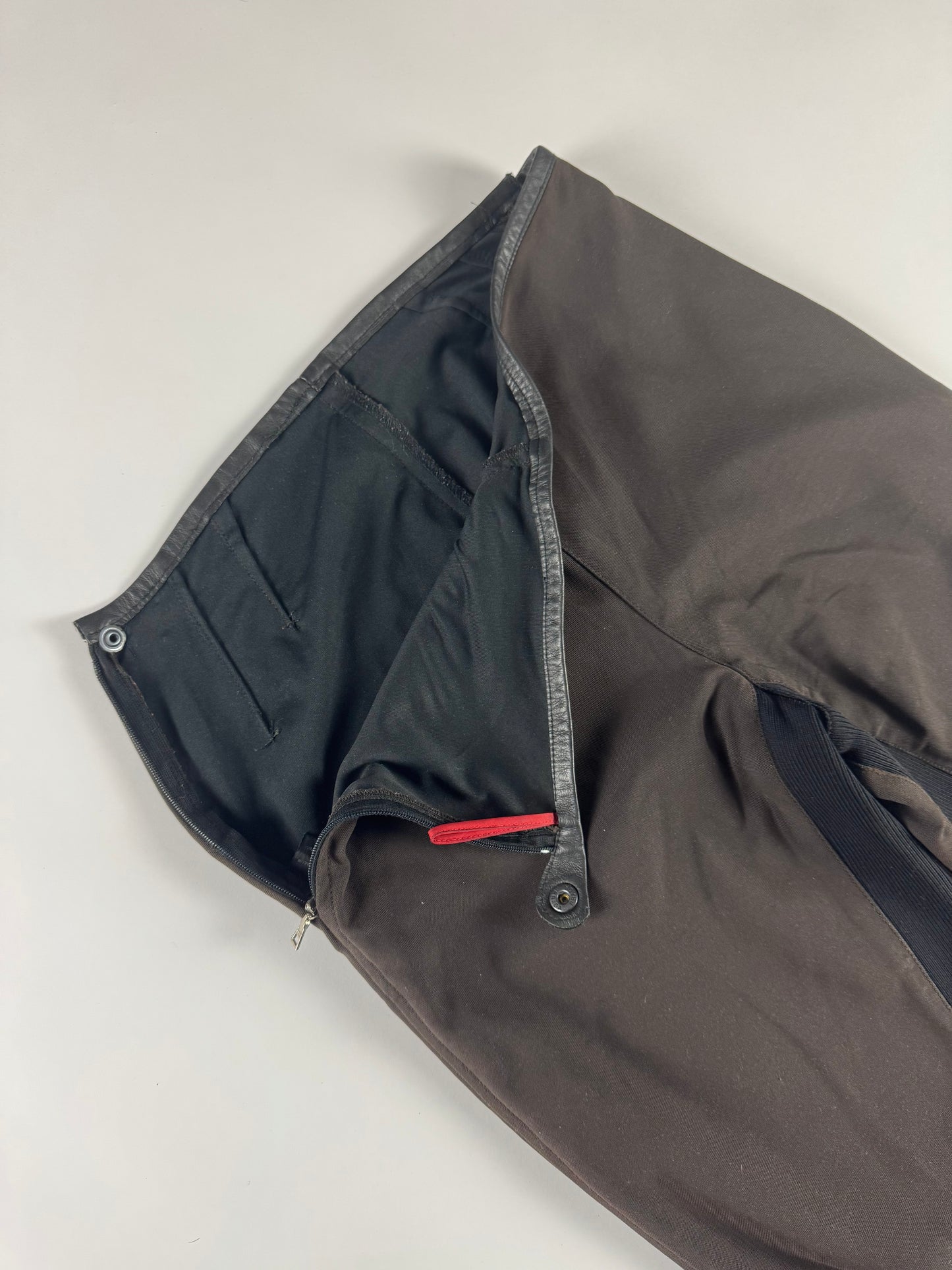 Prada Linea Rossa Brown Two Tone Brown Pants FW 1999 - XS