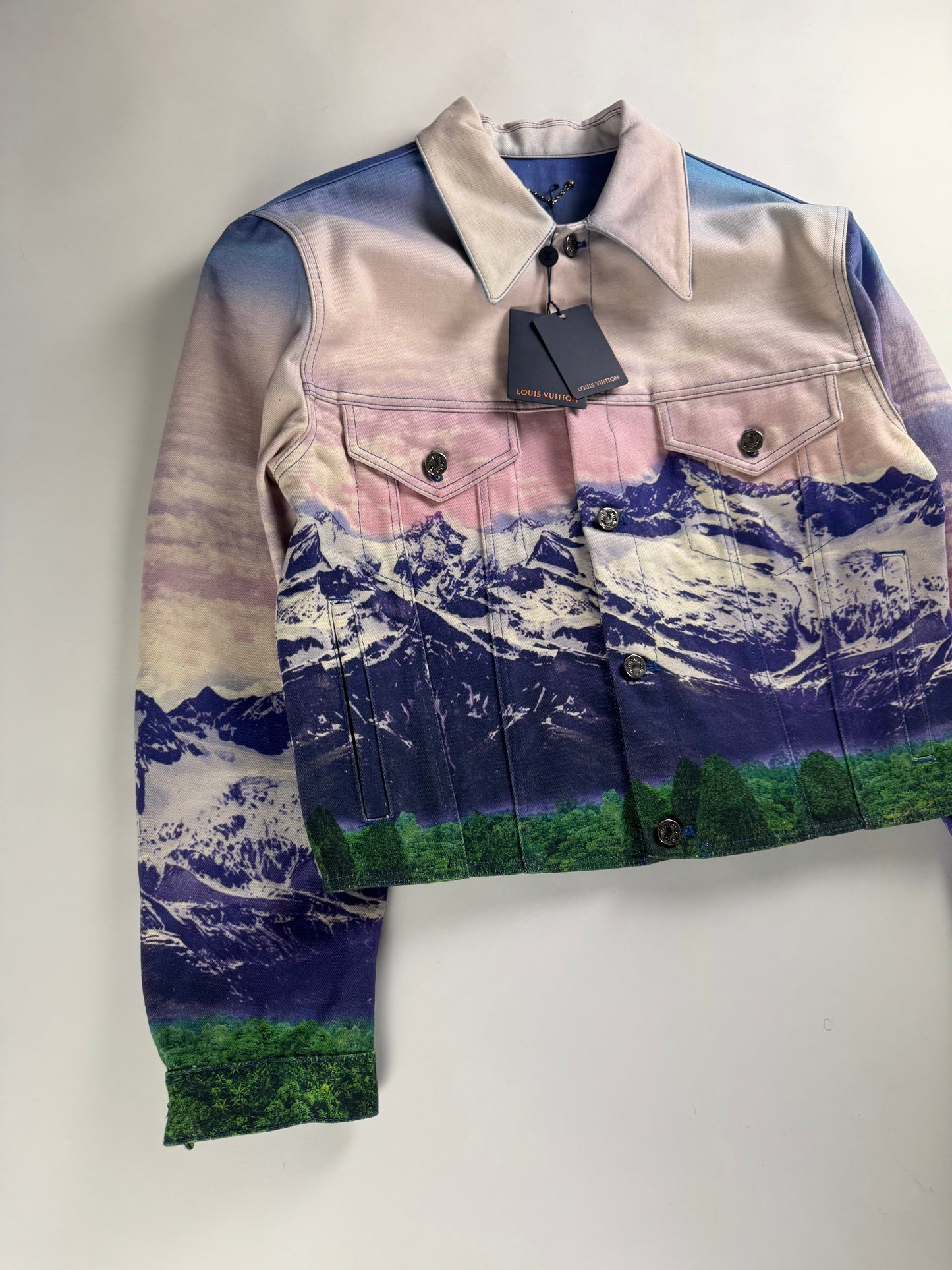 Louis Vuitton Virgil Abloh Landscape Denim Trucker Jacket SS 2022 - M