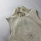 Louis Vuitton Cream Ivory Leather Zip Up Vest FW 2015 - S