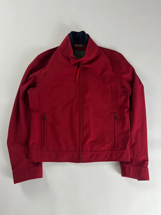 Prada Gore Tex Red Nylon Moto Jacket SS 2000 - L