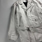 Balenciaga 80s Biker Smooth Optical White Calf Leather Oversized Perfecto Jacket SS 2020 - M