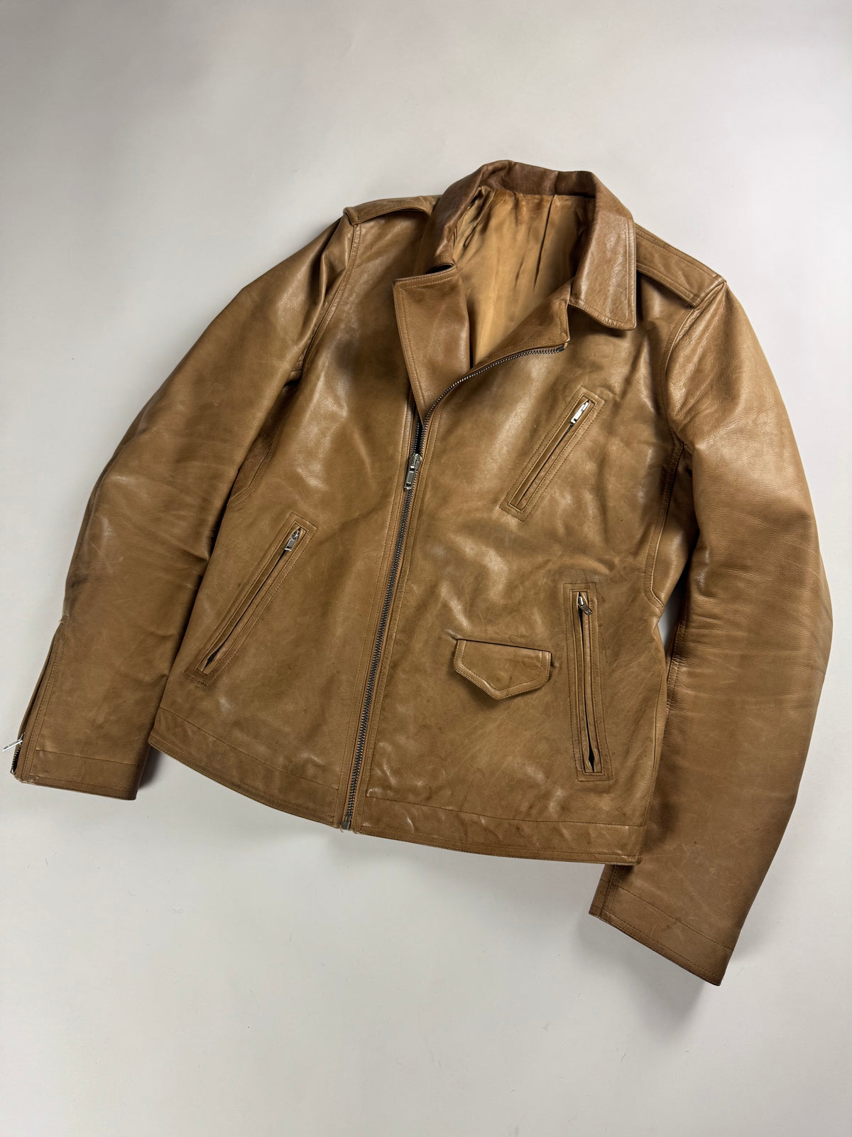 Rick Owens "Sphinx" Lamb Leather Stooges Perfecto Moto Jacket FW 2015 - L