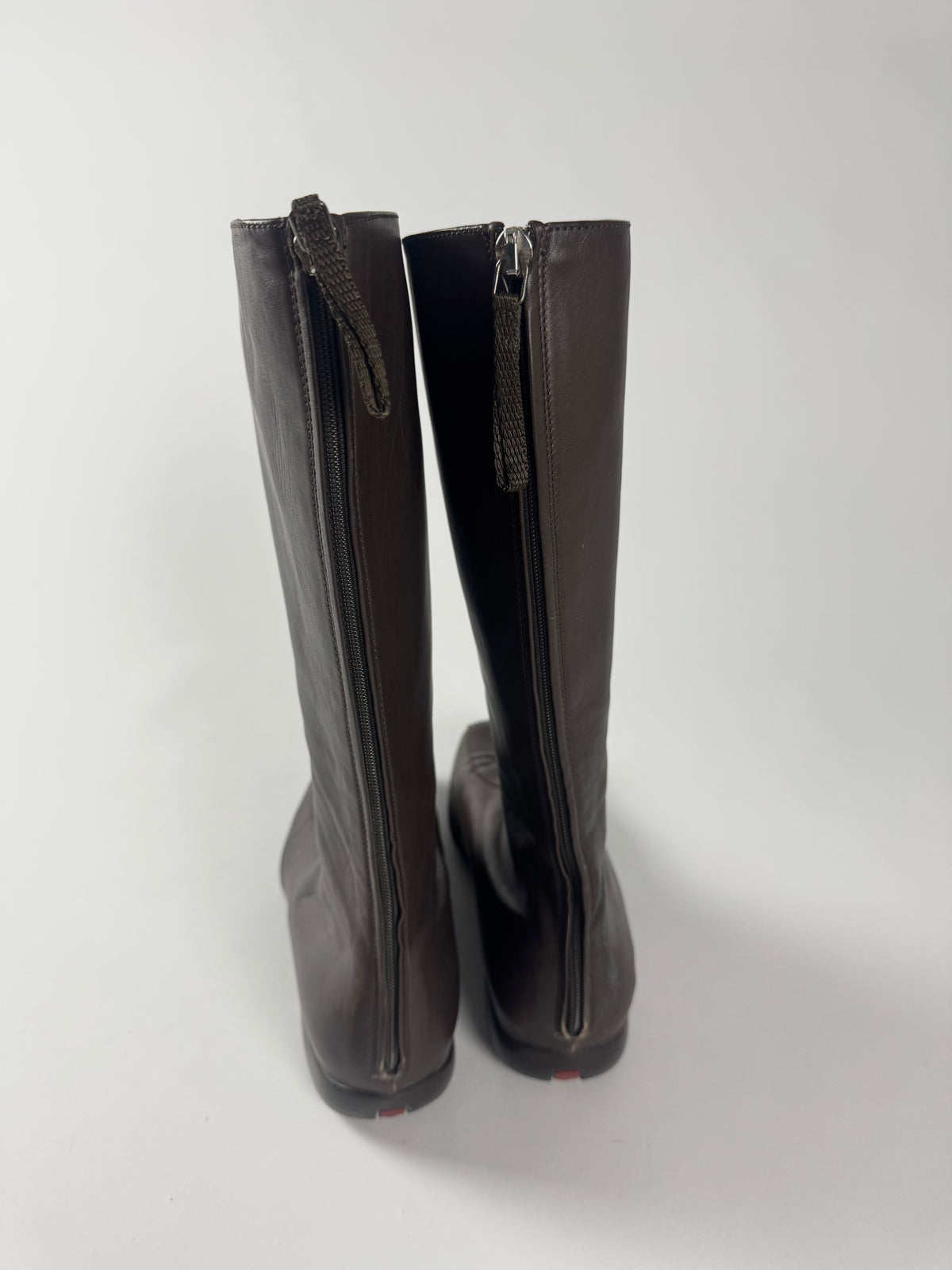 Prada Linea Rossa Brown Leather  Boots SS 1999 - 37,5 IT/38,5 EU