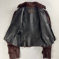 Louis Vuitton Sample Artisanal Fur Suture Spine Line Double Waist Belt Jacket - XS