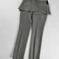 Junya Watanabe Grey Glen Plaid Folded Peplum Waist Straight Leg Skirt Trousers SS 2010 - S