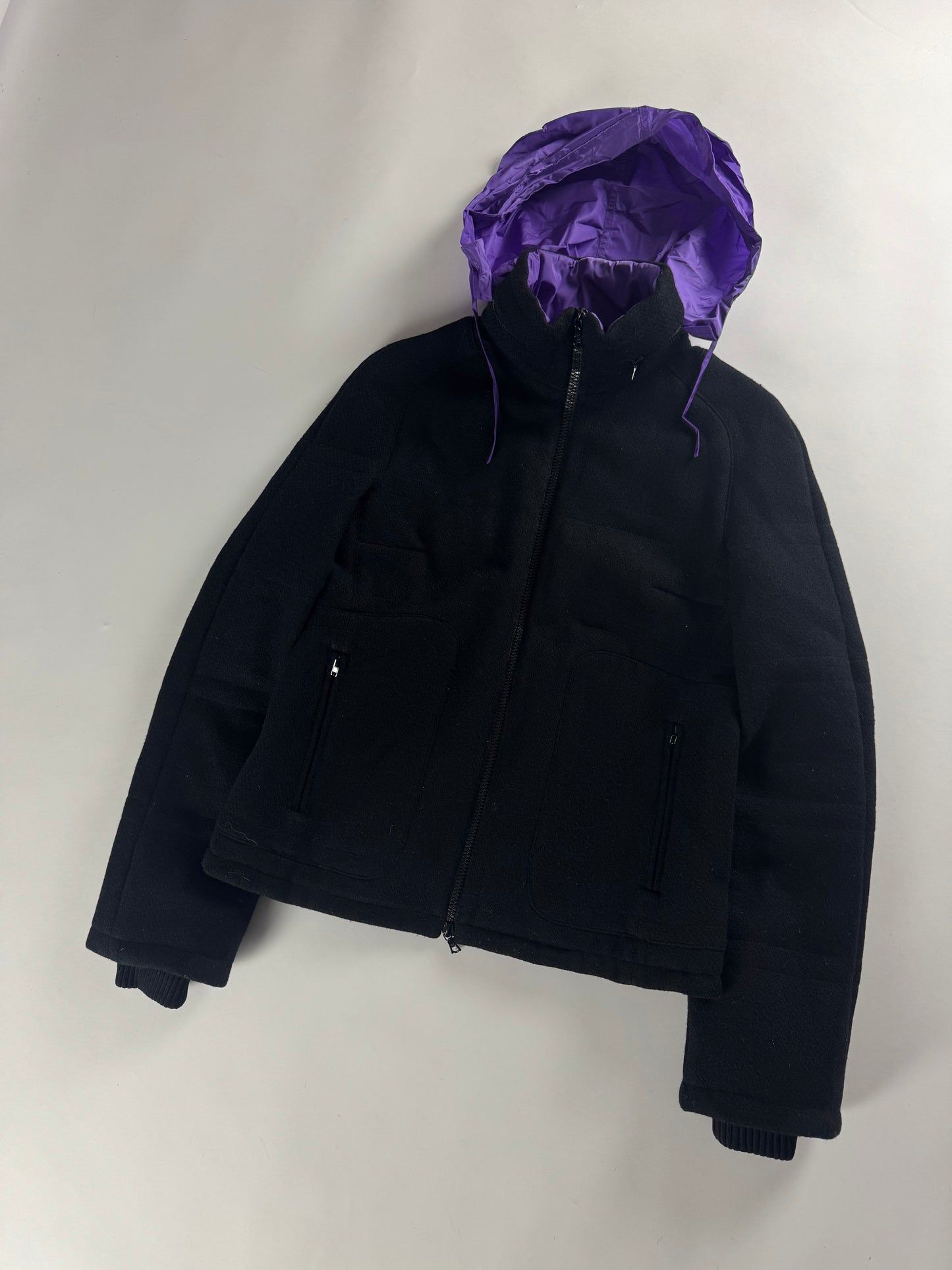 Miu Miu Inside Purple Packable Hood Puffer Jacket 2010s - S