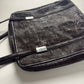 Gucci Tom Ford Brown Crocodile Cut Pattern Pony Hair Shoulder Bag FW 1996 - OS