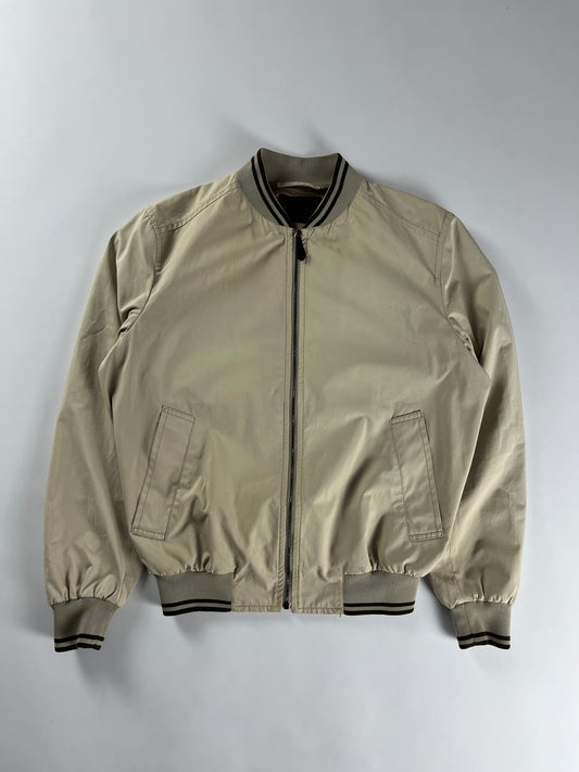 Prada Classic Cream Nylon Modern Bomber Jacket SS 2010 - L