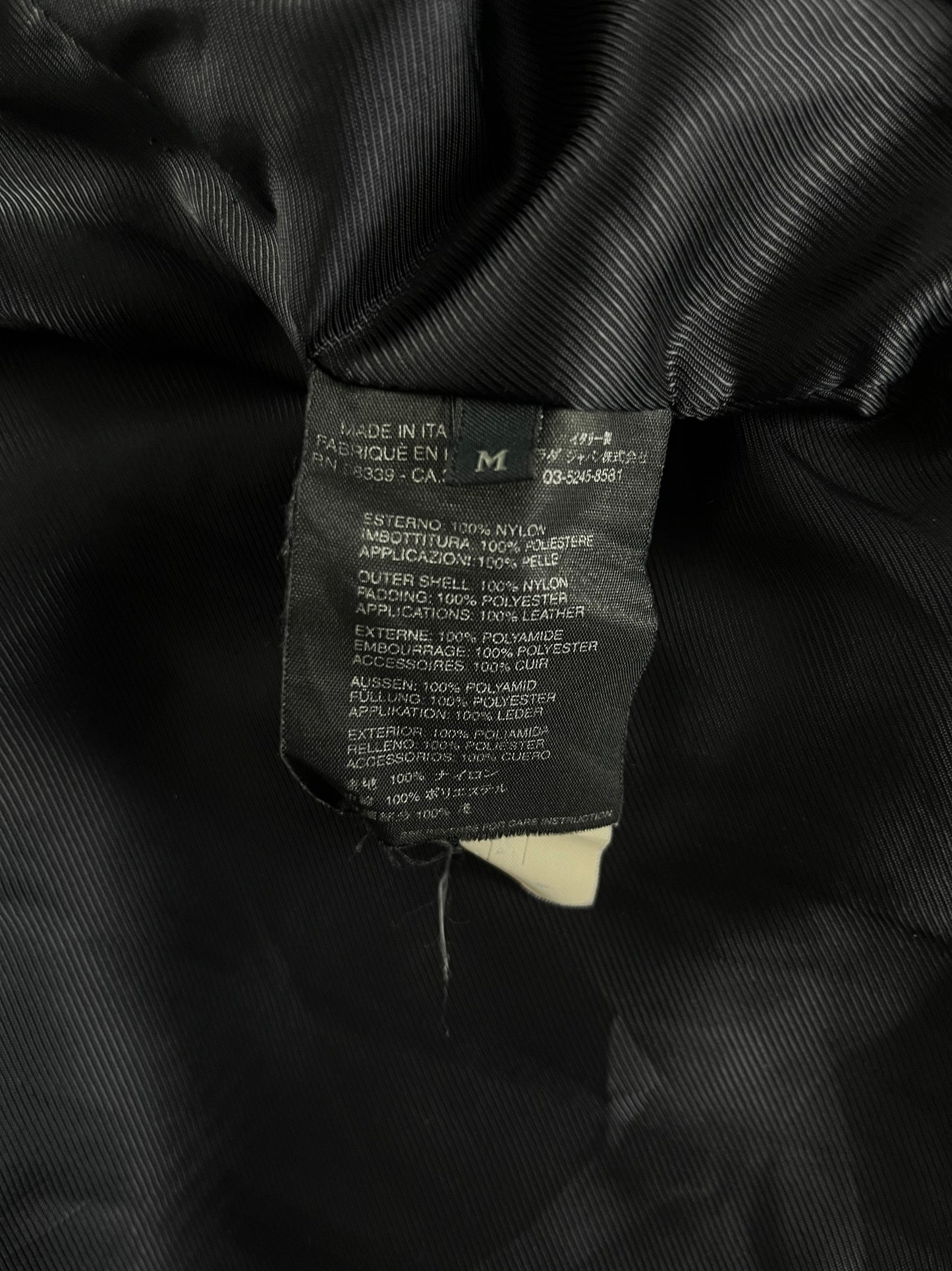 Prada Padded Navy Nylon Trucker Double Zip Jacket 2000s - M