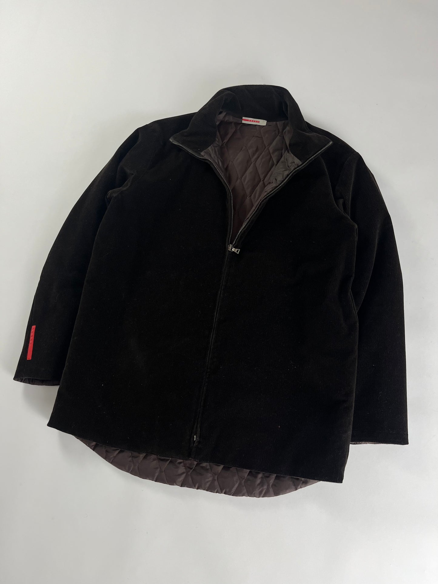 Prada Linea Rossa Dark Corduroy Jacket 2000s - L