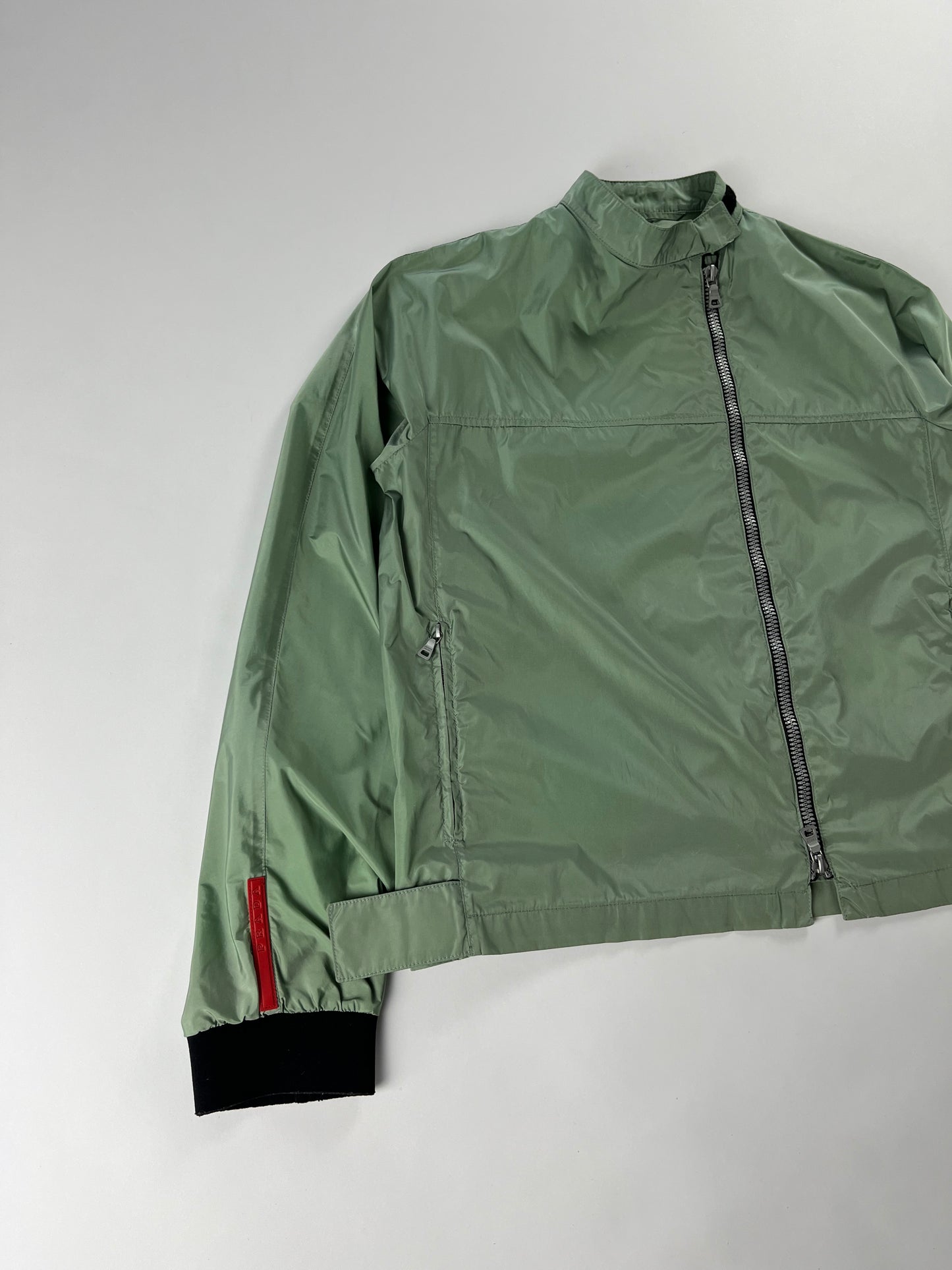 Prada Linea Rossa Technical Nylon Asymmetrical Zip Jacket SS 2000 - S