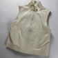Louis Vuitton Cream Ivory Leather Zip Up Vest FW 2015 - S
