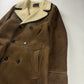Prada Premium Leather Double Breasted Shearling Coat FW 2005 - M