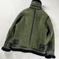 Louis Vuitton Sample Military Olive Shearling Leather Trimmed Bomber Jacket FW 2018 - M