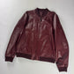 Prada Backside Triangle Logo Reversible Soft Bordeaux Leather Bomber Jacket FW 2017 - M