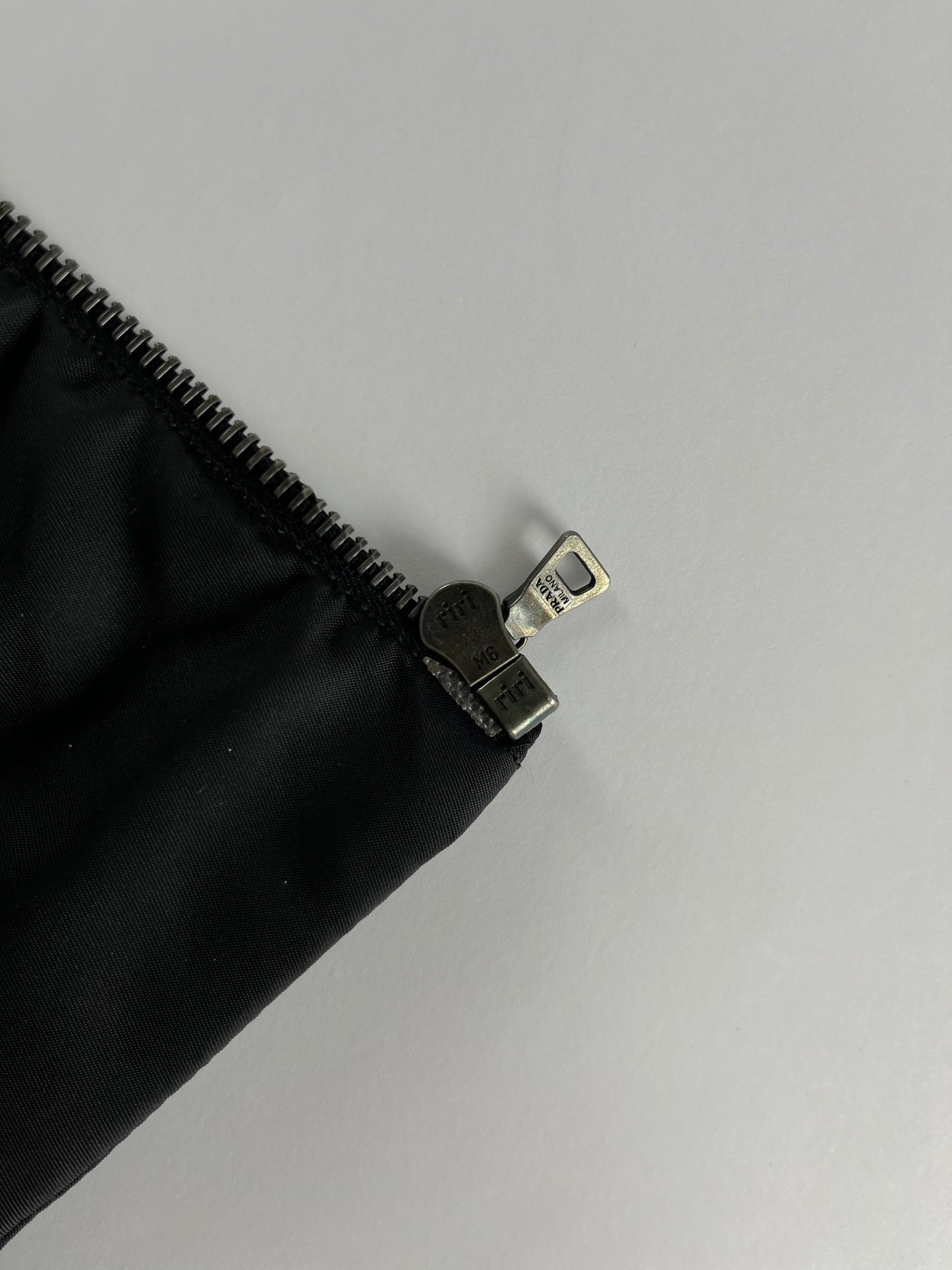 Prada Essential Dark Nylon Work Zipper Jacket 2000s - L