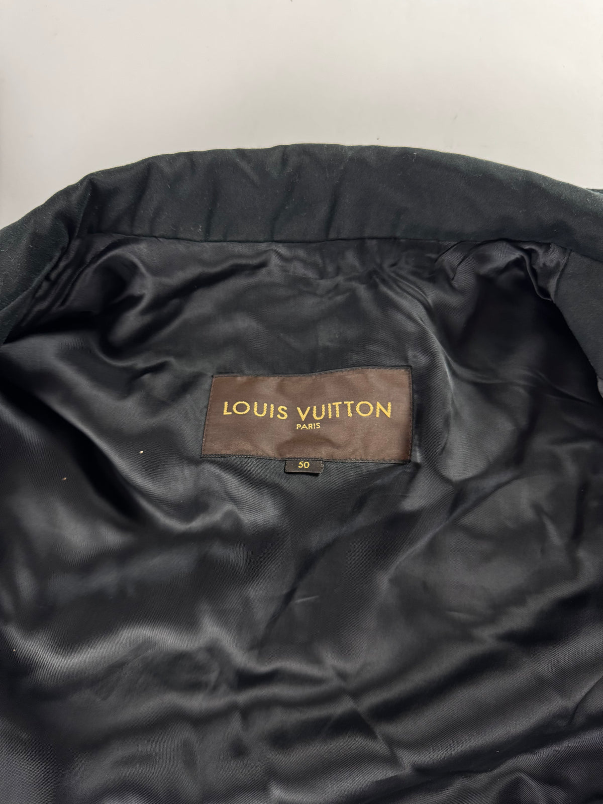 Louis Vuitton Black Cotton Asymmetrical Zipper Perfecto Jacket 2000s - M