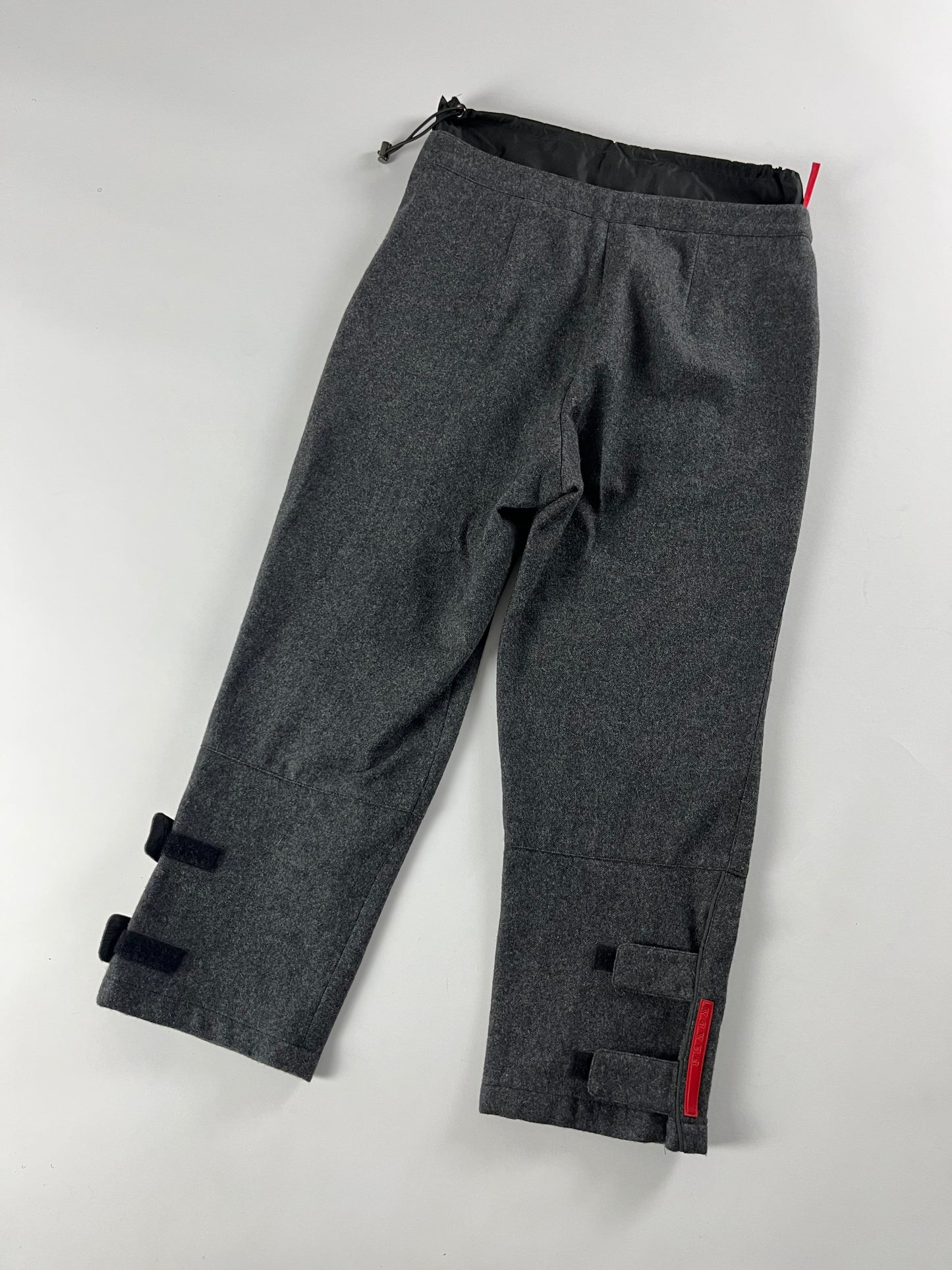 Prada Linea Rossa Grey Strapped 3/4 Pants Fall/Winter 1999 - S