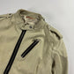 Prada Cream Leather Zipped Moto Jacket FW 2006 - M