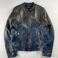 Gucci Frida Giannini Blue Gradient Leather Motor Jacket SS 2009 - M