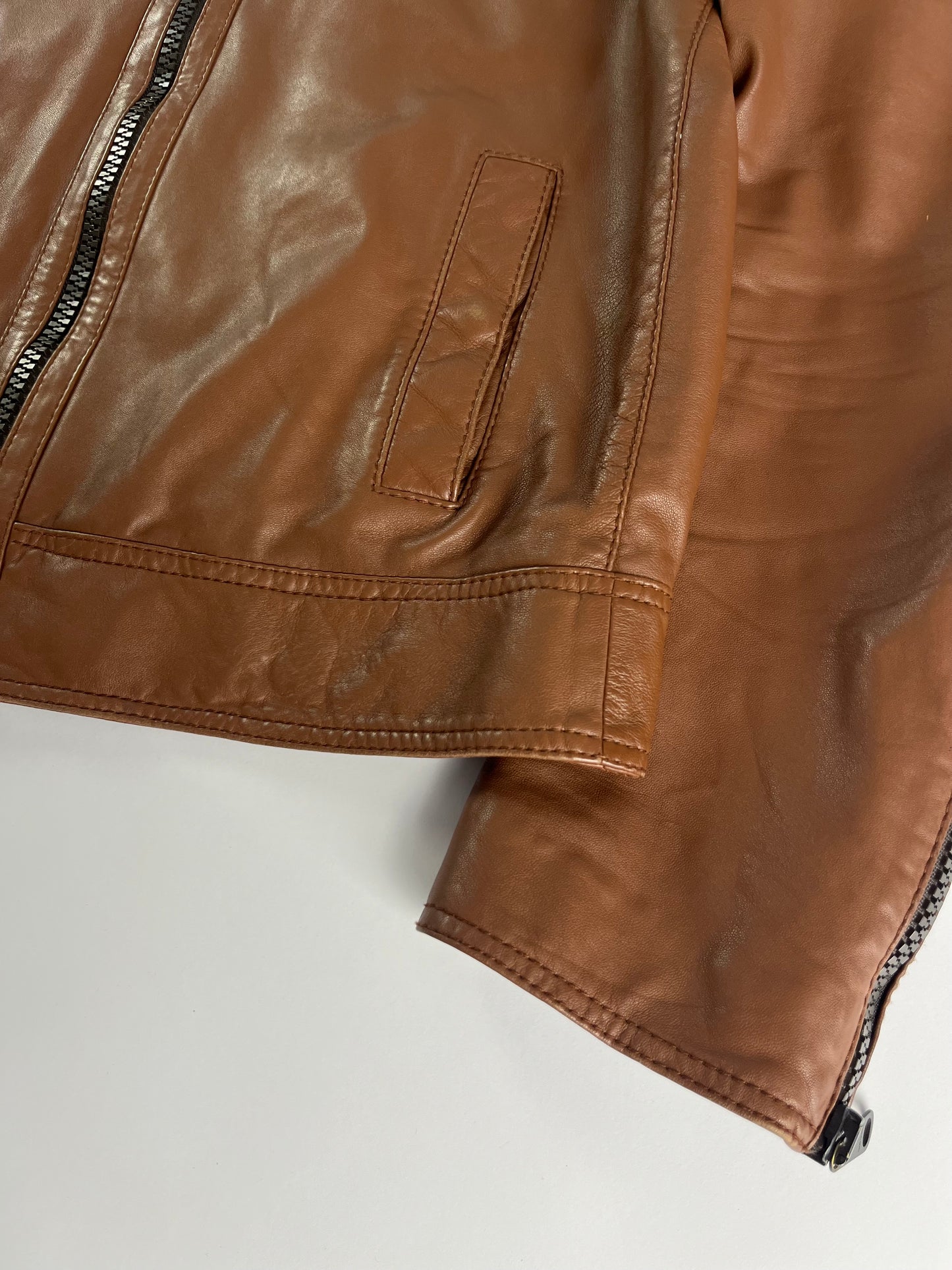 Dior Homme T-Pocket Brown Leather Jacket FW 2005 - L