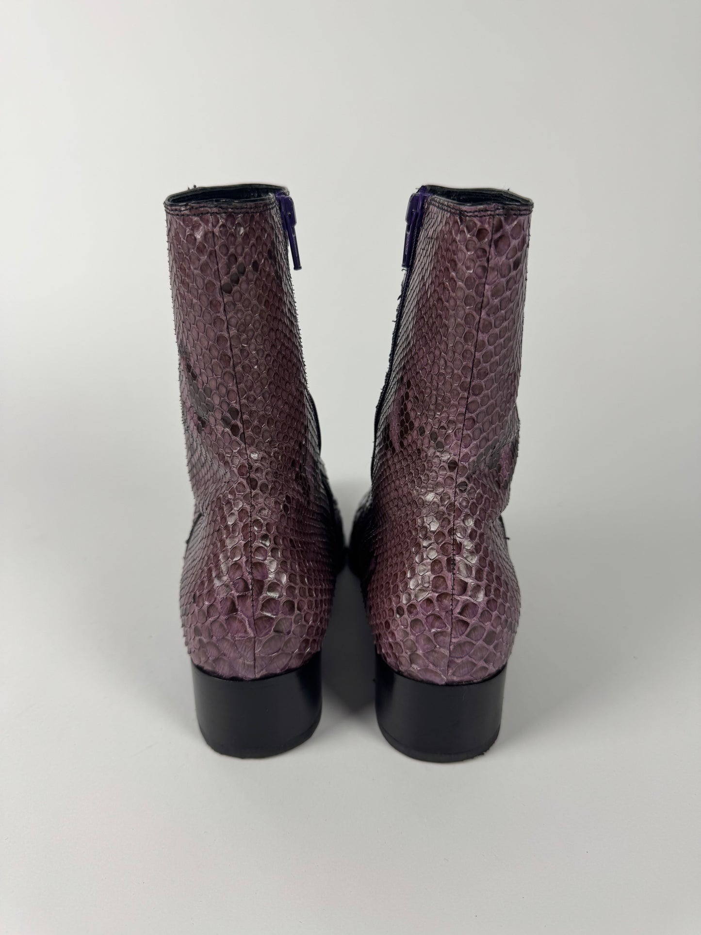Prada Purple Python Leather Boots FW 2000 - 40 IT/40,5 EU