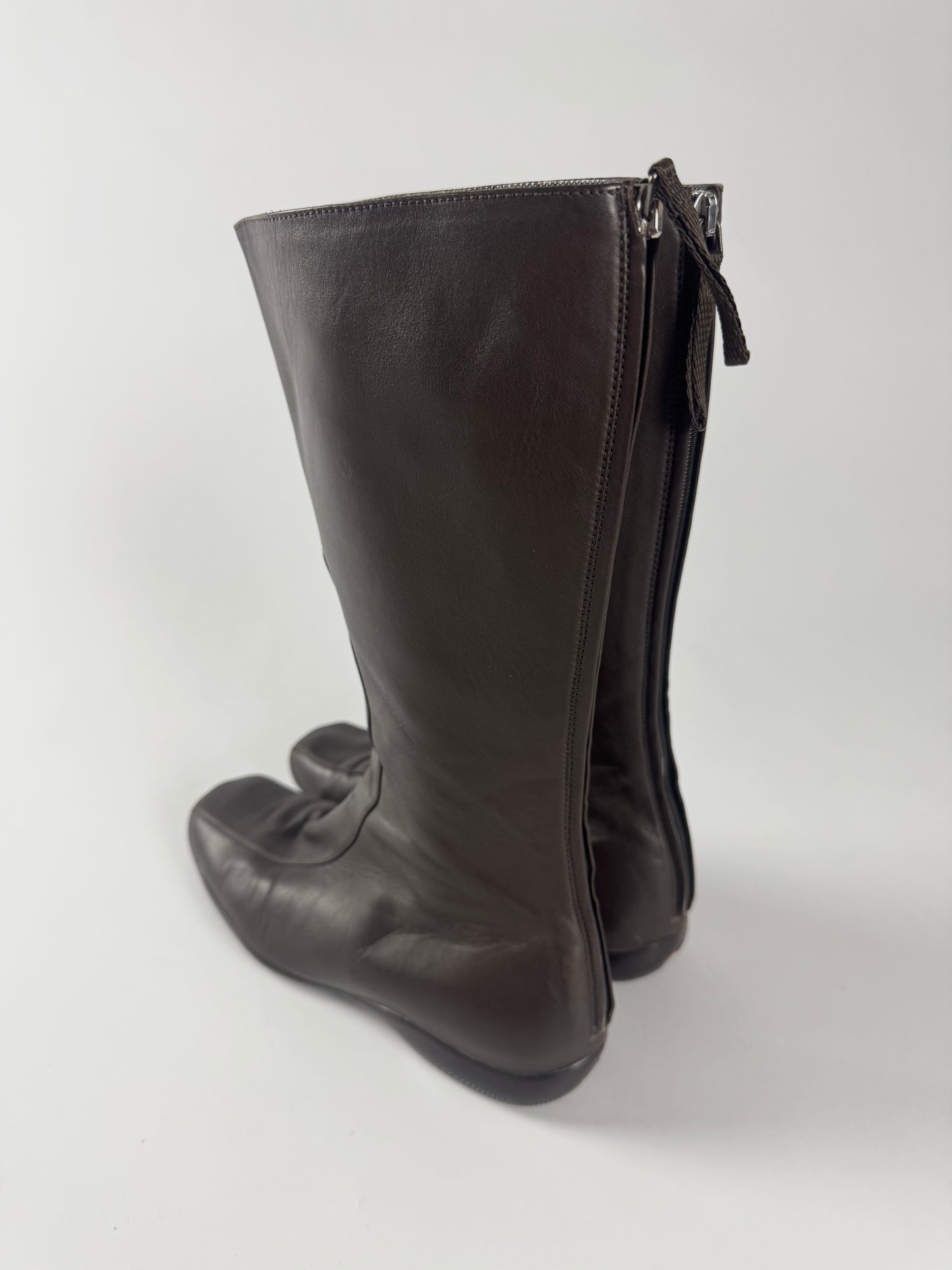 Prada Linea Rossa Brown Leather  Boots SS 1999 - 37,5 IT/38,5 EU