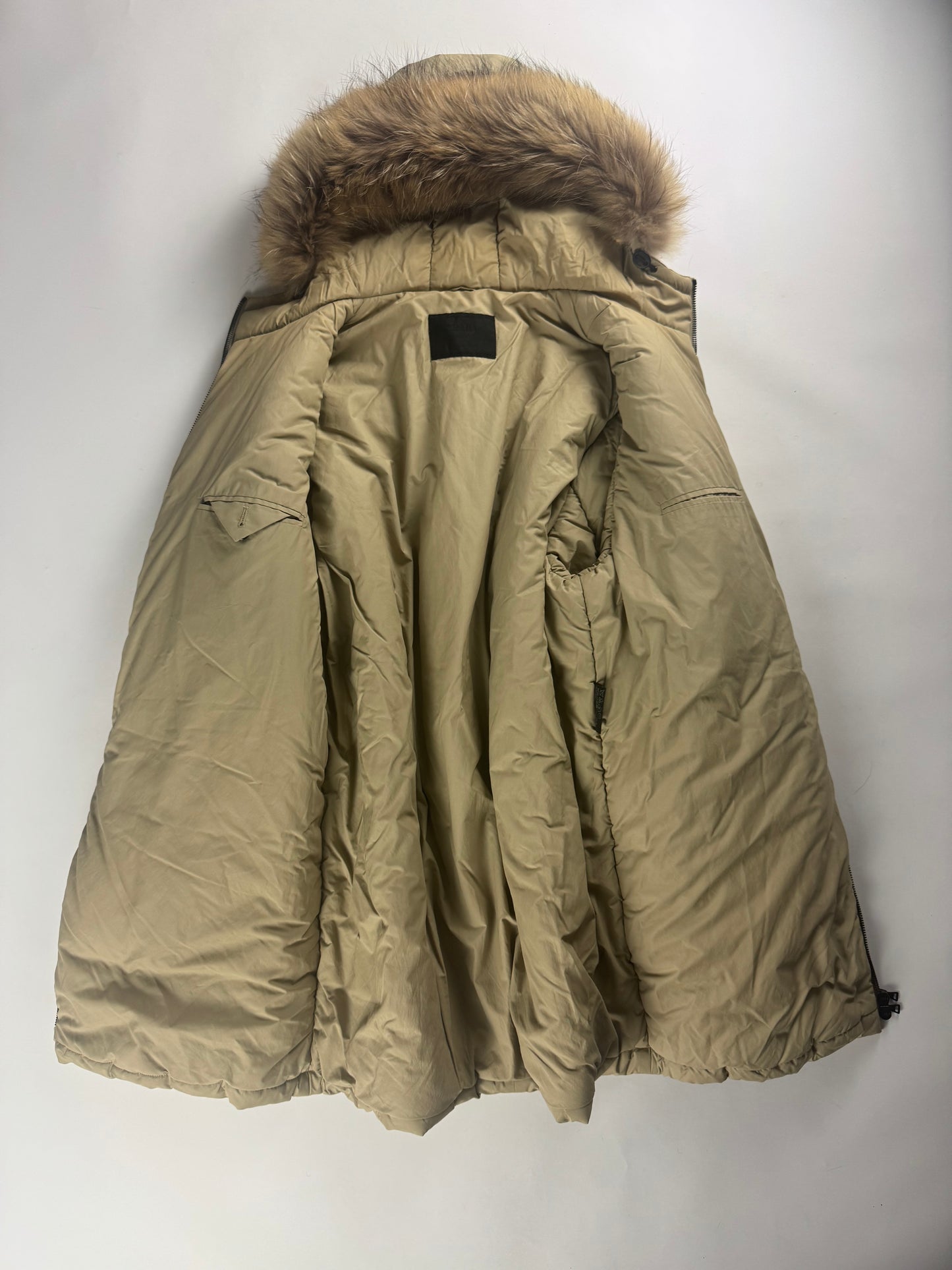 Prada Eskimo Fur Hooded Long Puffer Coat FW 2000 - M