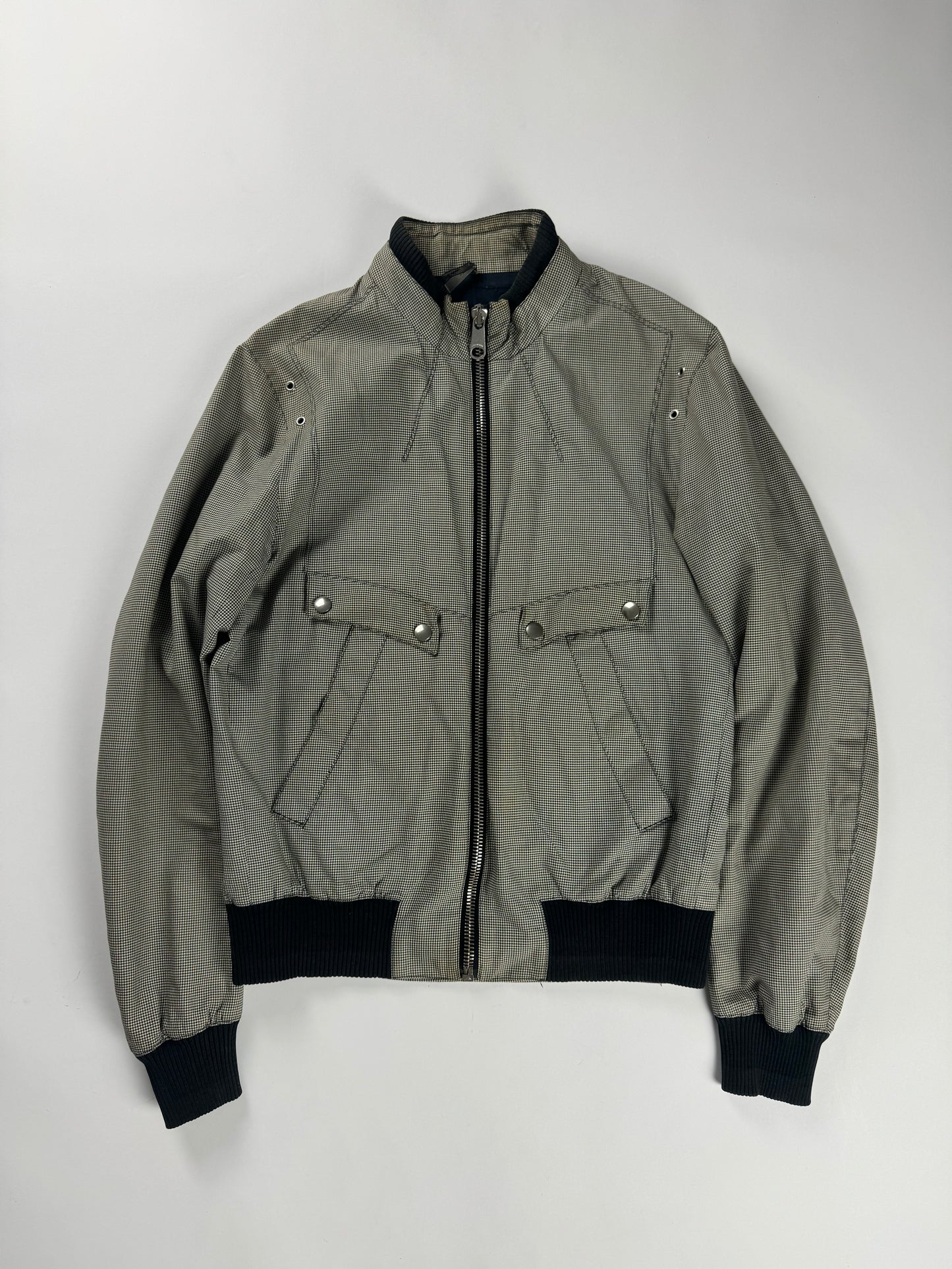Dior Homme Kris Van Assche Ribbed Silk Rider Jacket SS 2008 - M