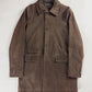 Prada Premium Brown Leather Three Pockets Long Coat FW 2003 - M