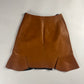 Dior Sample Cognac Brown Leather Skirt SS 2015 - S