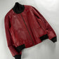Prada Premium Red Leather Bomber Jacket FW 2000 - M
