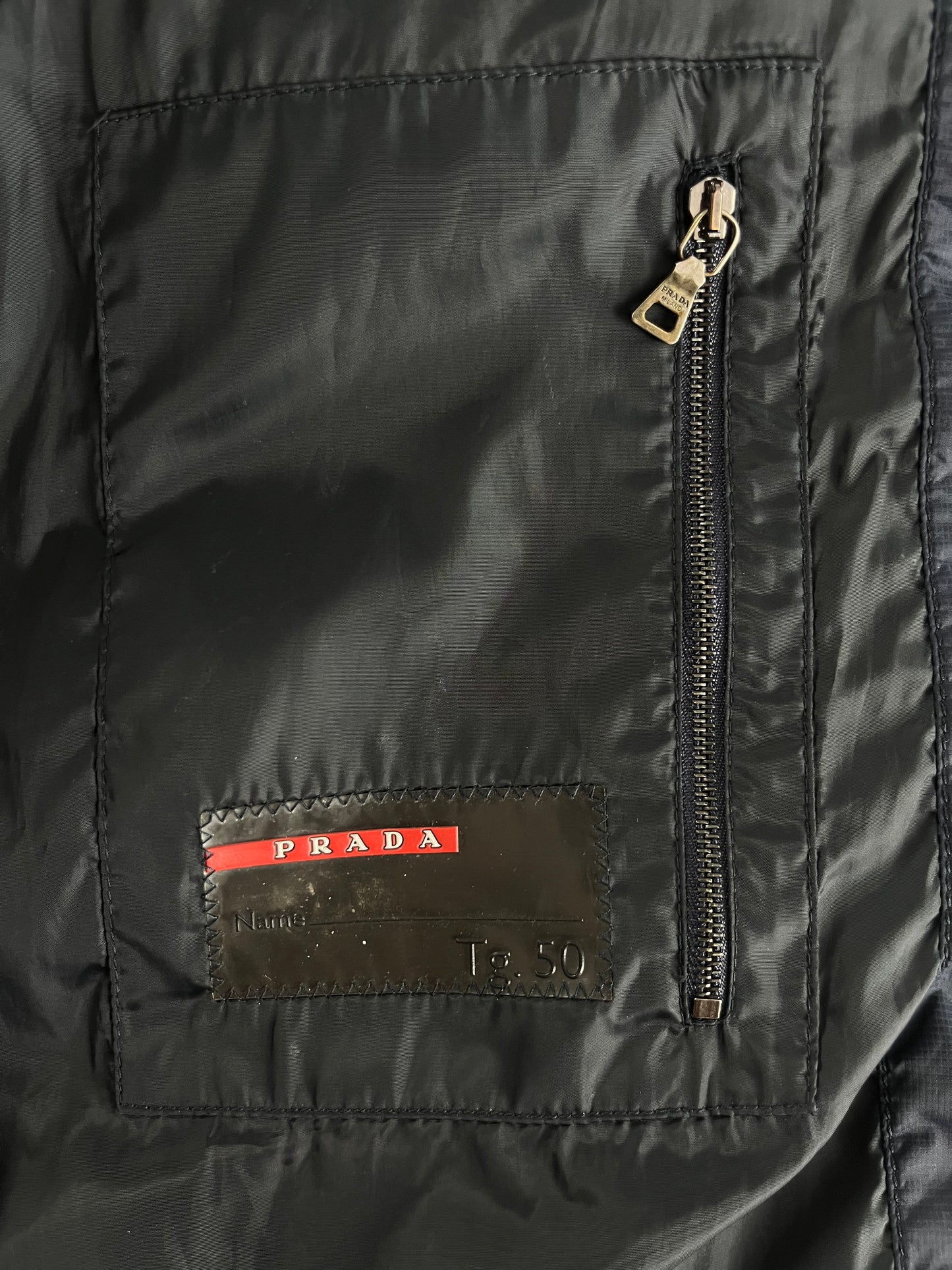 Prada Navy Nylon Puffer Down Jacket FW 2007 - M