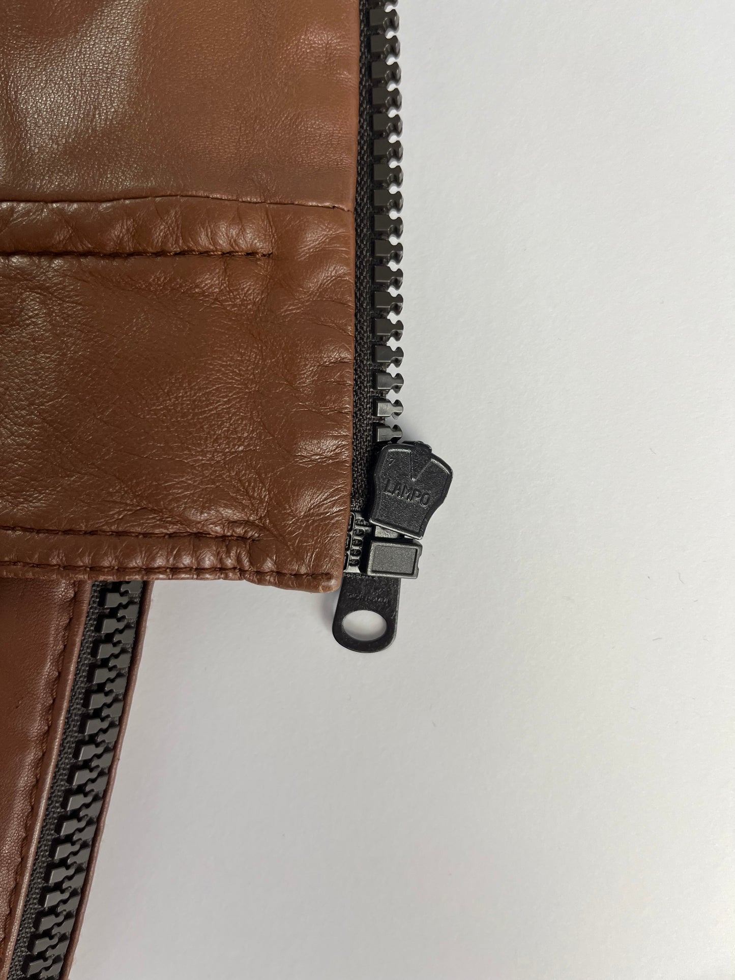 Dior Homme T-Pocket Brown Leather Jacket FW 2005 - L