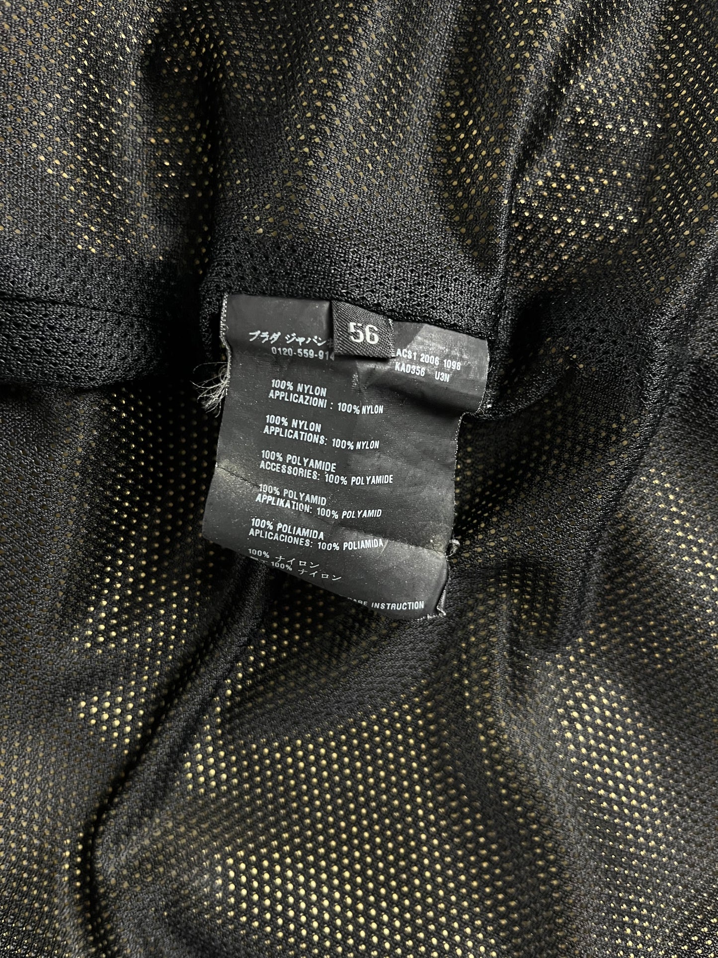 Prada Linea Rossa Marine Nylon Tech Moto Jacket FW 2006 - XL