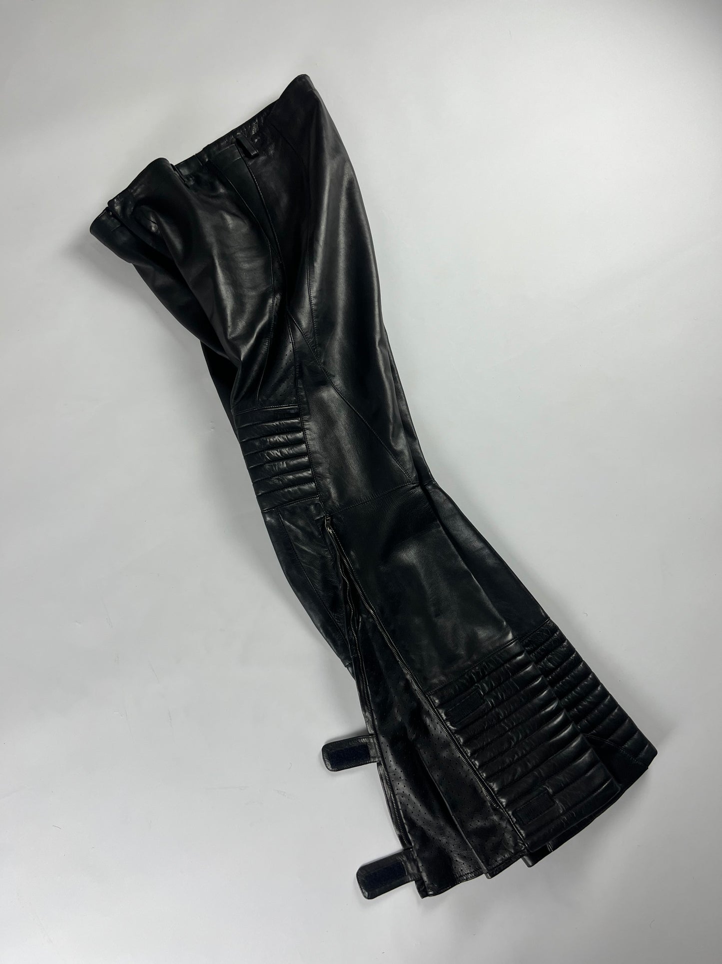 Gucci Tom Ford Leather Zip Flare Moto Pants FW 2000 - M