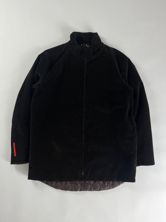 Prada Linea Rossa Dark Corduroy Jacket 2000s - L