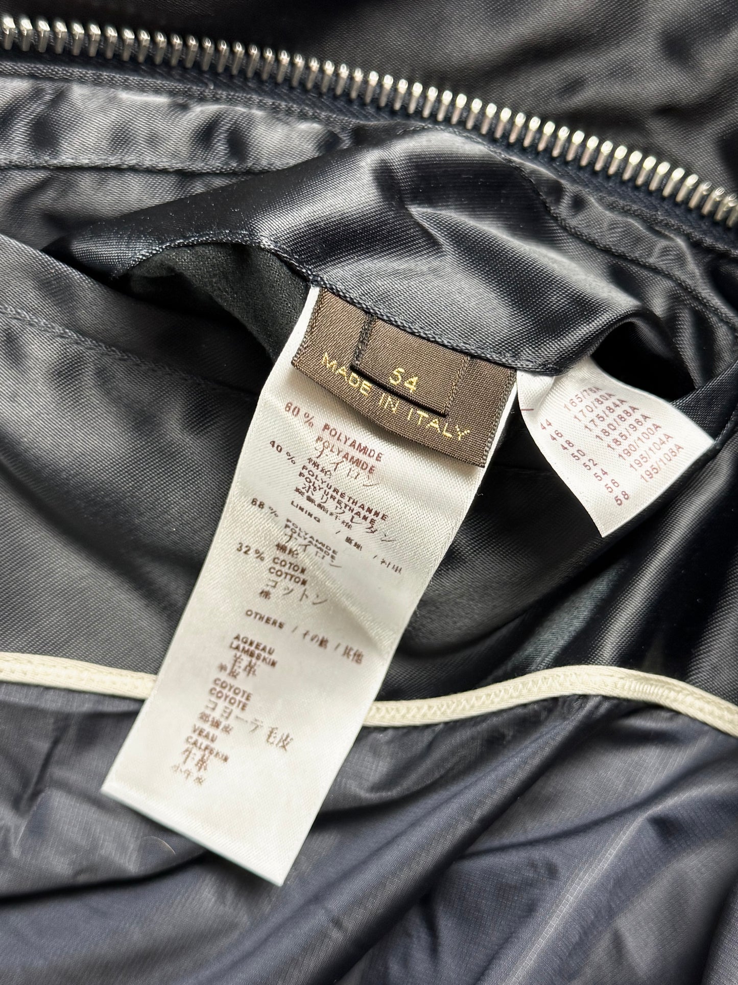 Louis Vuitton Dark Blue Goose Down Belted Parka Fur Hood Coat FW 2012 - XL
