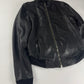 Rick Owens Black Shadow Leather Bomber Jacket 2010s - XL