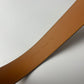 Loewe Smile Calfskin Logo Brown Buckle Belt - 95 cm