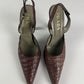 Prada Crocodile Leather Effect Pumps Heels 2000s - 38 IT/39 EU