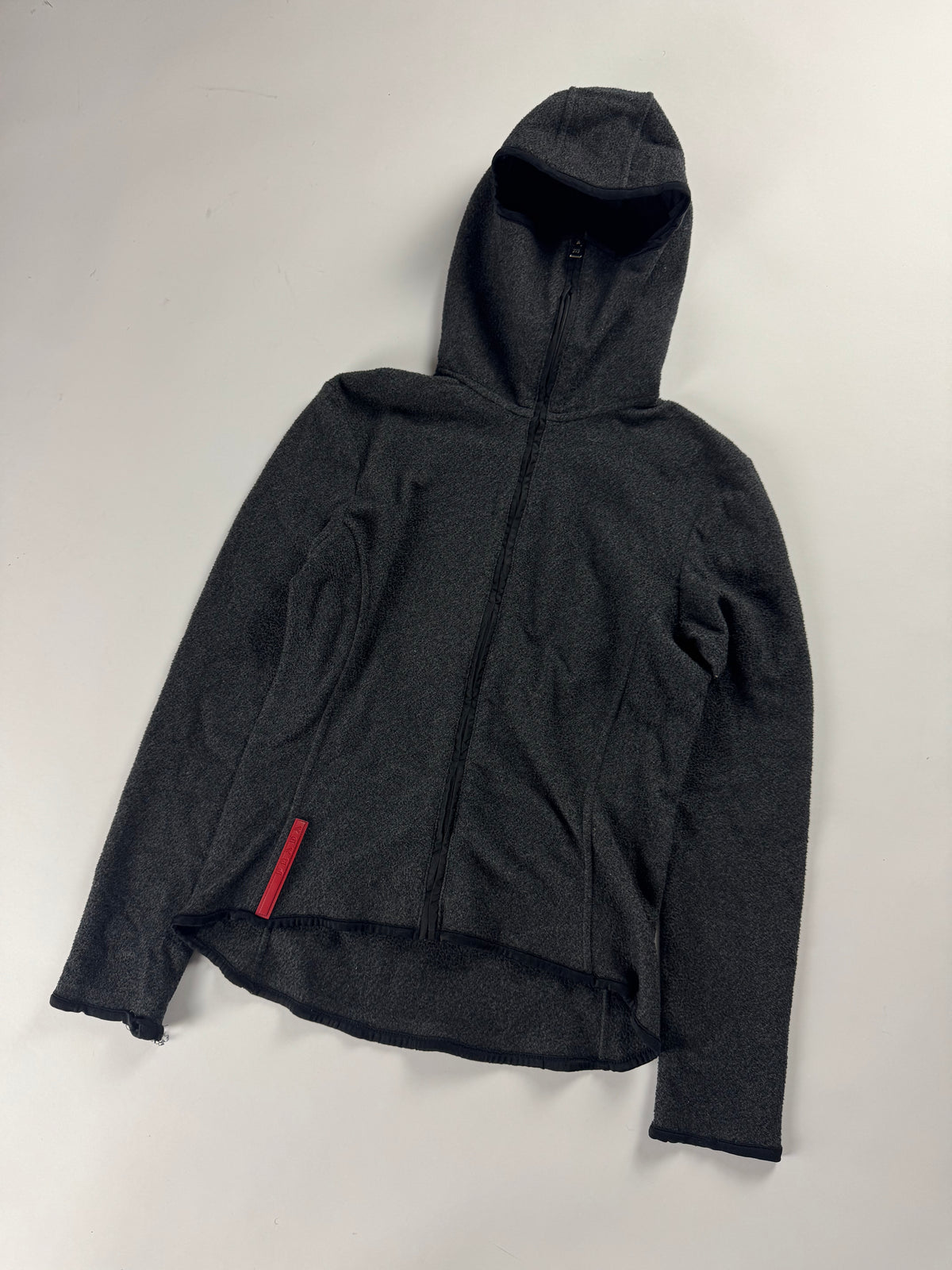 Prada Linea Rossa Wool Balaclava Full Zipper Hoodie - S
