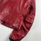 Prada Padded Elbows Red Leather Motor Jacket SS 2000 - S