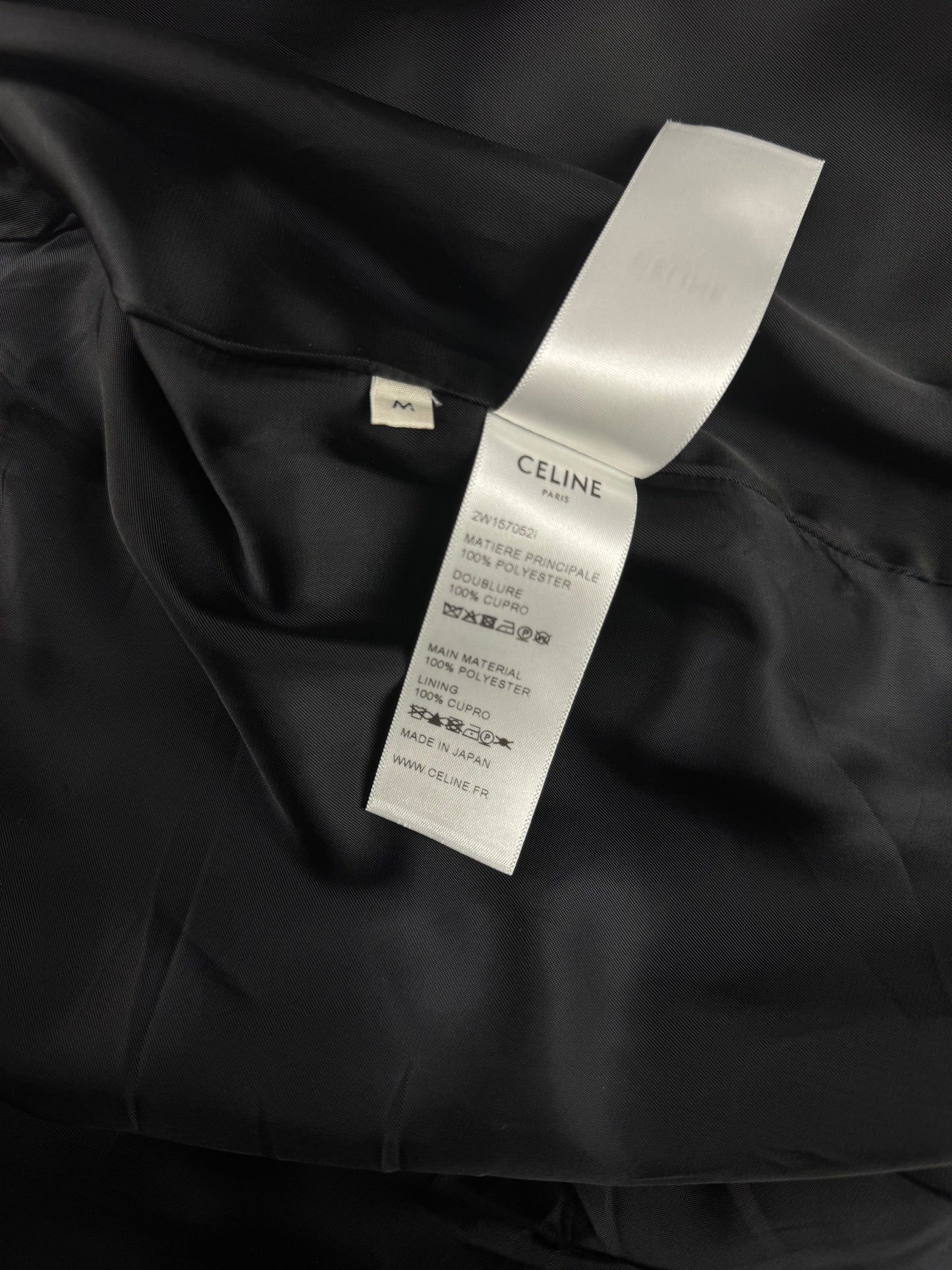 Celine Hedi Slimane Nylon Teddy Bomber Jacket SS 2020 - M
