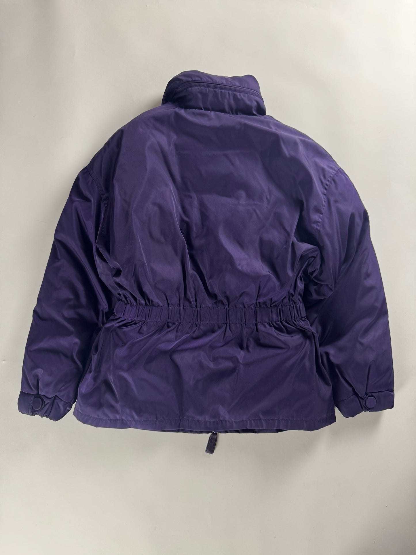 Prada Purple Drawstring Waist Puffer Jacket 1990s - S