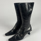 Prada Black Belted Leather Boots SS 2000 - 37,5 IT/ 38,5 EU