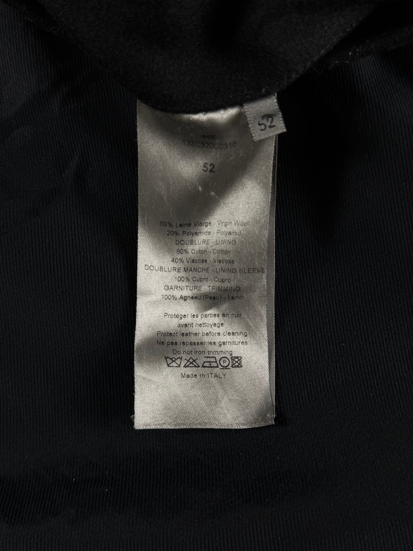 Dior Dark Clean Grey Wool Blend Minimalist Side Closing Coat FW 2011 - L