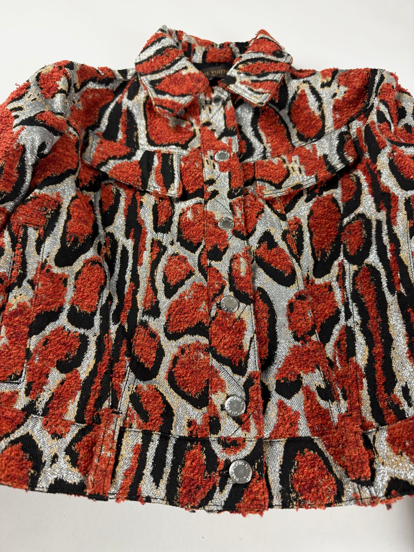 Louis Vuitton Sample Tribal Leopard Textured Print Jacket Resort 2018 - S